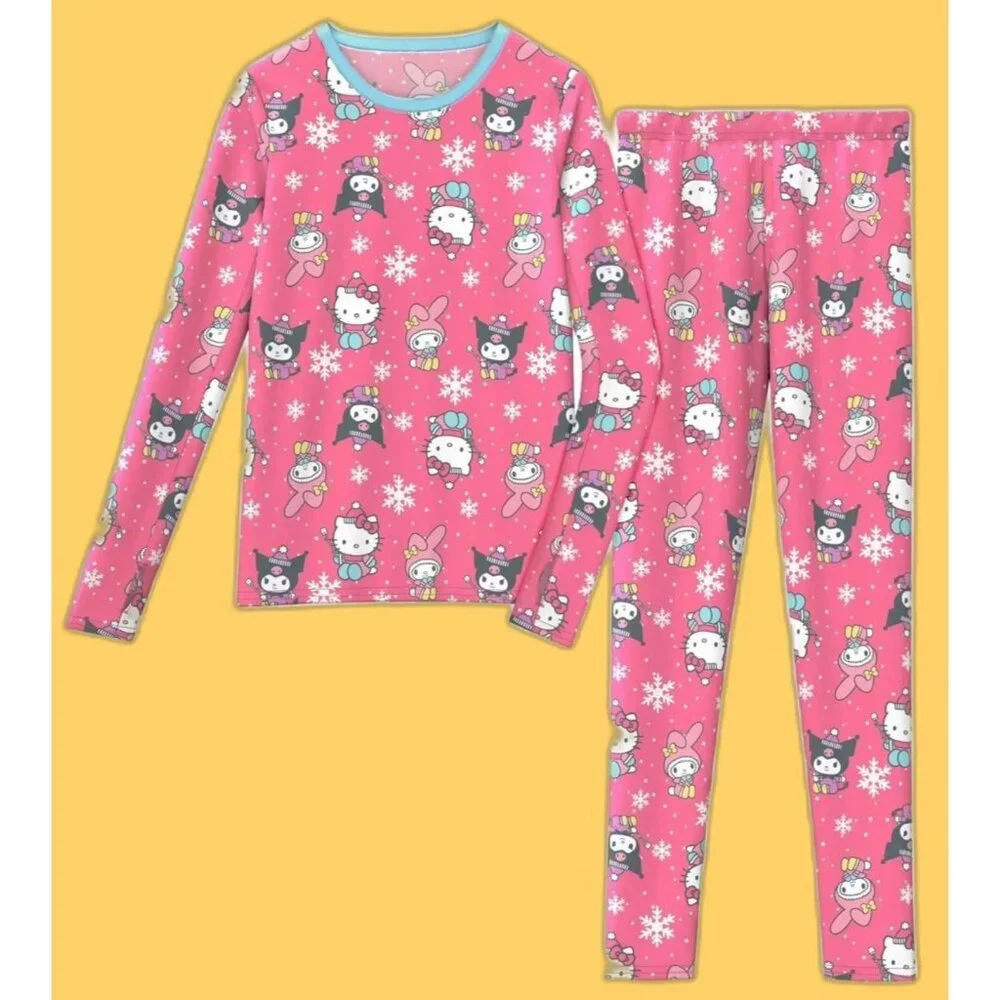 Climateright By Cuddl Duds HELLO KITTY Thermal Set GIRLS SIZE XS 4-5 NEW